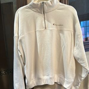 Champion 1/4 zip XL sweatshirt cream